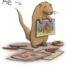 otter holding picture